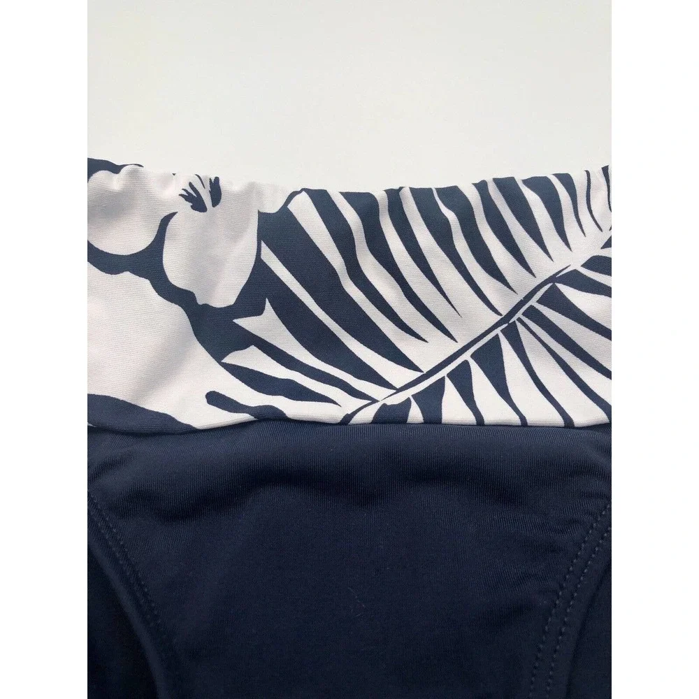 Lauren by Ralph Lauren Women Hipster Bikini Swimsuit Bottom Navy White 6 NWT $55